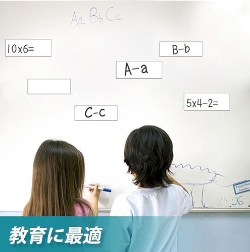 60-Pack Magnetic Nameplate Labels, 1.5mm Thick, Magnetic Whiteboard Sheets, Reusable, Ideal for Offices, Schools, and Schedule Management. White.