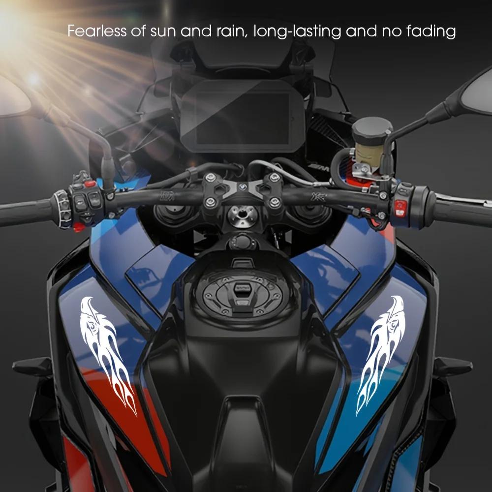 2 Stück/Set Flamme - Adler Motiv Fahrzeugaufkleber, Bunte Sticker zur Personalisierung von Motorrädern/Autos