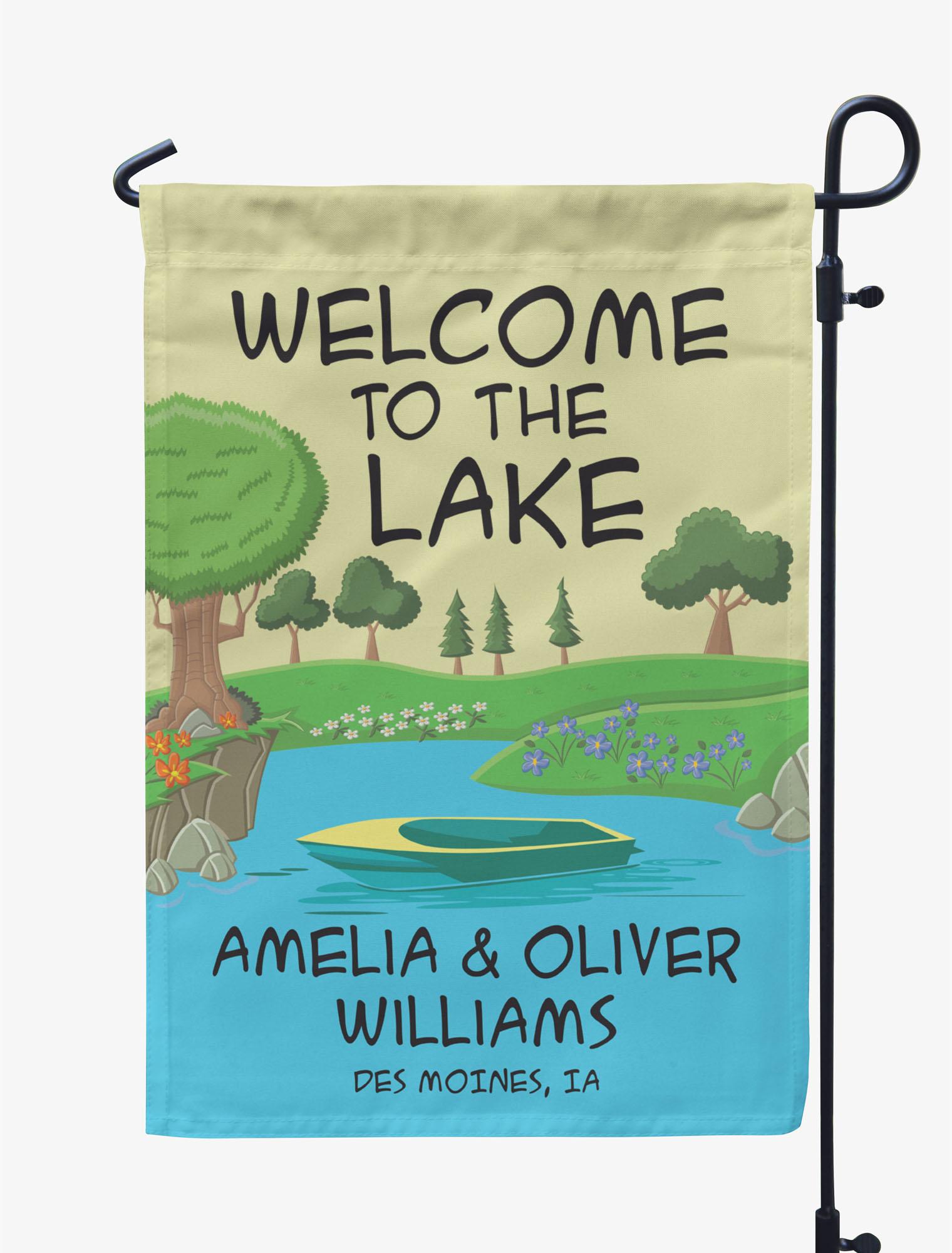 

Printtoo Tan Welcome To The Lake Outdoor CampingA FlagA Custom Personalized CampingA FlagsA For Campers Double Sided 12.5 x 18 Inches дубильная кора