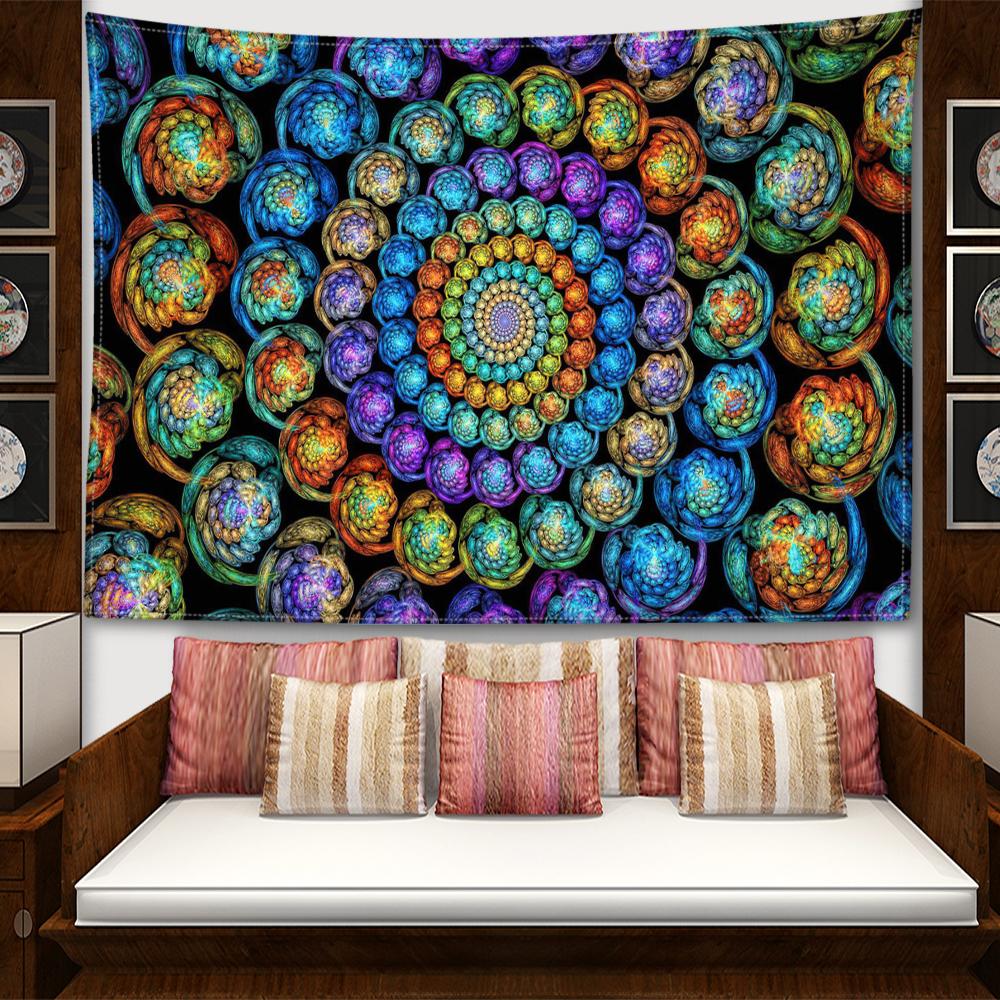 Sternenhimmel-Mandala-Wandteppich, Wandbehang, abstrakt, geheimnisvolle Hexerei, geheimnisvolle Hippie-Tapitz, Wohnzimmer, Schlafzimmer, Heimdekoration
