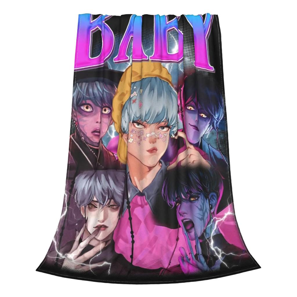 Kpop Teufelsjäger BABY Saja Junge Flanelldecke Weich Und Warm Tragbar Zuhause Reise Camping Sofa Picknick Weich Und Bequem Desi