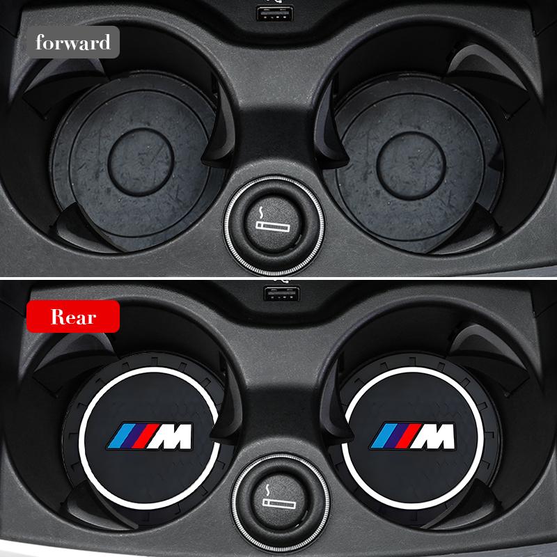 BBIP8 Car Water Coasters Non-slip Water Cup Anti Slip Mat For Mini BMW M E46 E90 E60 F10 F30 E39 E36 F20 E87 G30 Interior Accessories
