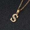 26-Letter Korean Style English Alphabet Pendant Necklace for Women and Besties