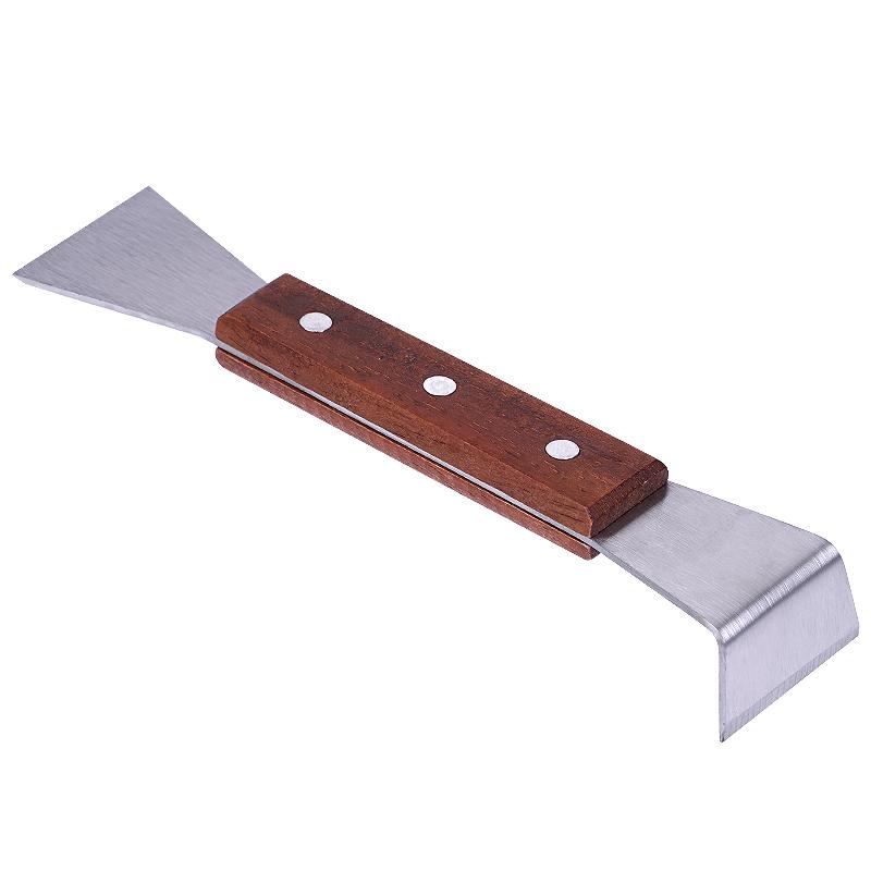 Stainless Steel Beekeeping Cleaning Knife Half Bending Scraper Bee Frame Lifter Scraper Beekeeping Beehive Scraping Tools