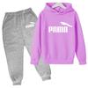 Kinder Herbst Winter Kleidung Hoodie Buchstaben Marke Pullover Jungen Mädchen 3-12 Jahre Sweatshirt+Hose Charmantes Freizeit Party Sport Set