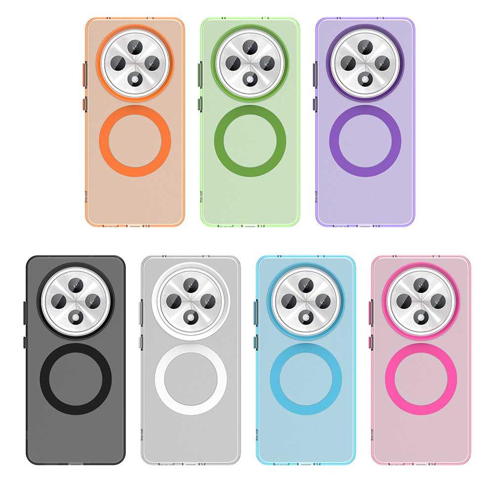 Magsafe Matte Phone Case For Oppo Reno 12F 5G/4G 12FS 5G/4G F27 Protective Case Magnetic Wireless Charging Shockproof Back Cover