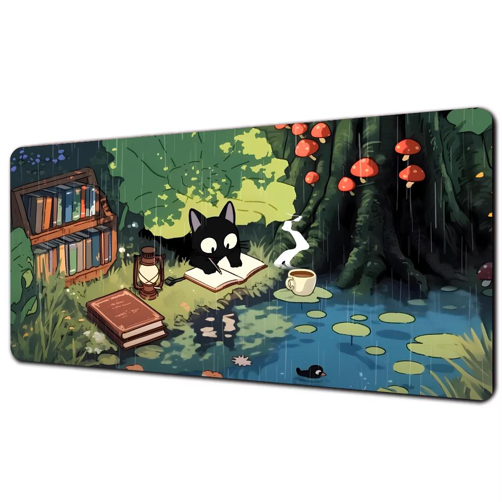 Green plant Mouse Pad Mousepad Large Abstract Mouse Pad Gaming Deskmat With Lockedge Office Nonslip Carpet