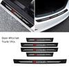 Leather Car Door Sill Protector Carbon Fiber Threshold Stickers For Citroen e-C3 e-C4 X C5X C3 C4 Cactus Picasso C-Crosser C6 C1