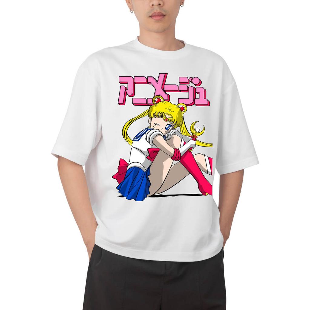 2026 New Sailor Moon Anime Graphic Printed Short Sleeve Tshirt Mens and Womens Tshirt Mens Tops Sports Tshirt Daily Wear