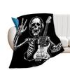 Halloween Fun Skull Dance Plush Blanket All Seasons Suitable for Sofa Bed Office Nap Blanket Cover Blanket
