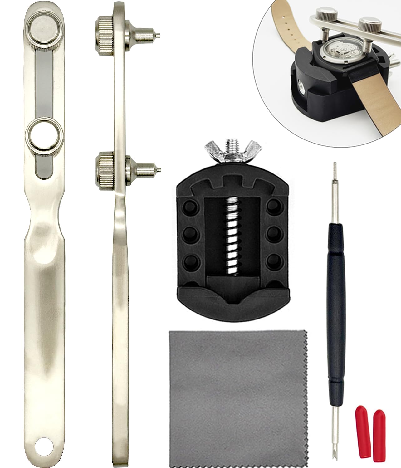 

TICFROG Watch Repair Tool, Caseback Opener, Watch Caseback Opening Tool, Replacement Watch Opener, 2-Point Type
