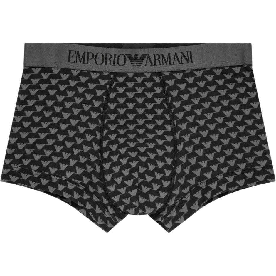 Emporio Armani FW24 Набор дышащих боксеров с логотипом бренда Мужское нижнее белье Черный Серый 112007-4F514-28444 M