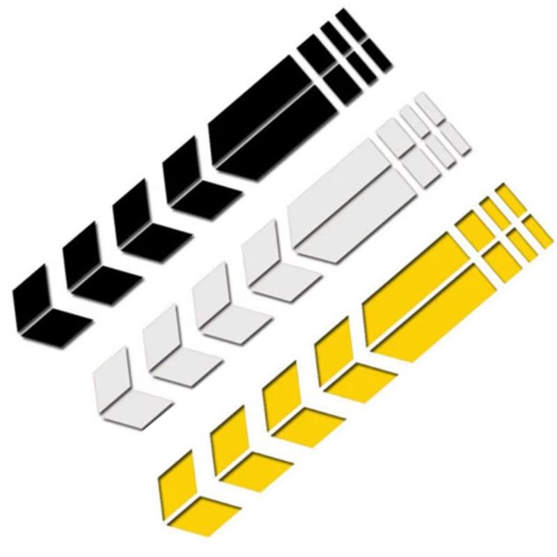 1-3pcs Motorcycle Arrow Stripe  Fender Universal Waterproof Oilproof Reflective Motorbike Reflective Tape Decal Moto Accessories