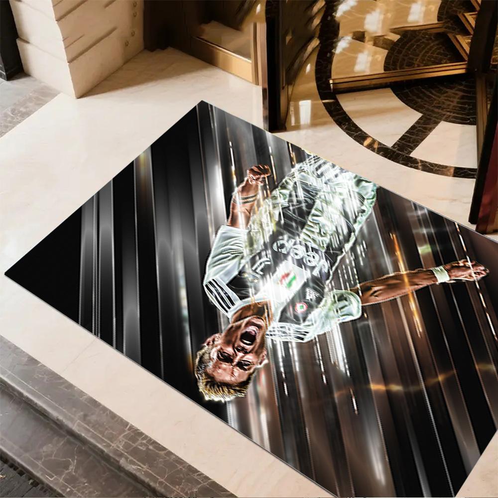 Brazilian Footballer Action Floor Rug Office Rug Suitable for Balcony Kitchen Living Rooms Entryway Anti-slip Rug Office home decor