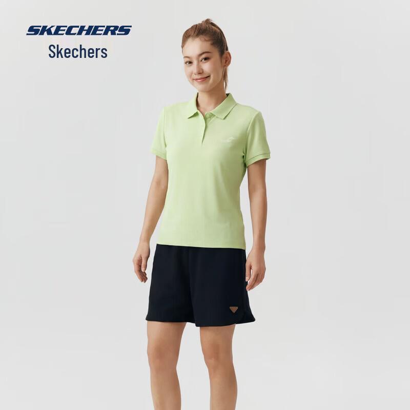 Skechers Women s Spring/Summer Knitted Short Sleeve Polo Shirt L126W023 M