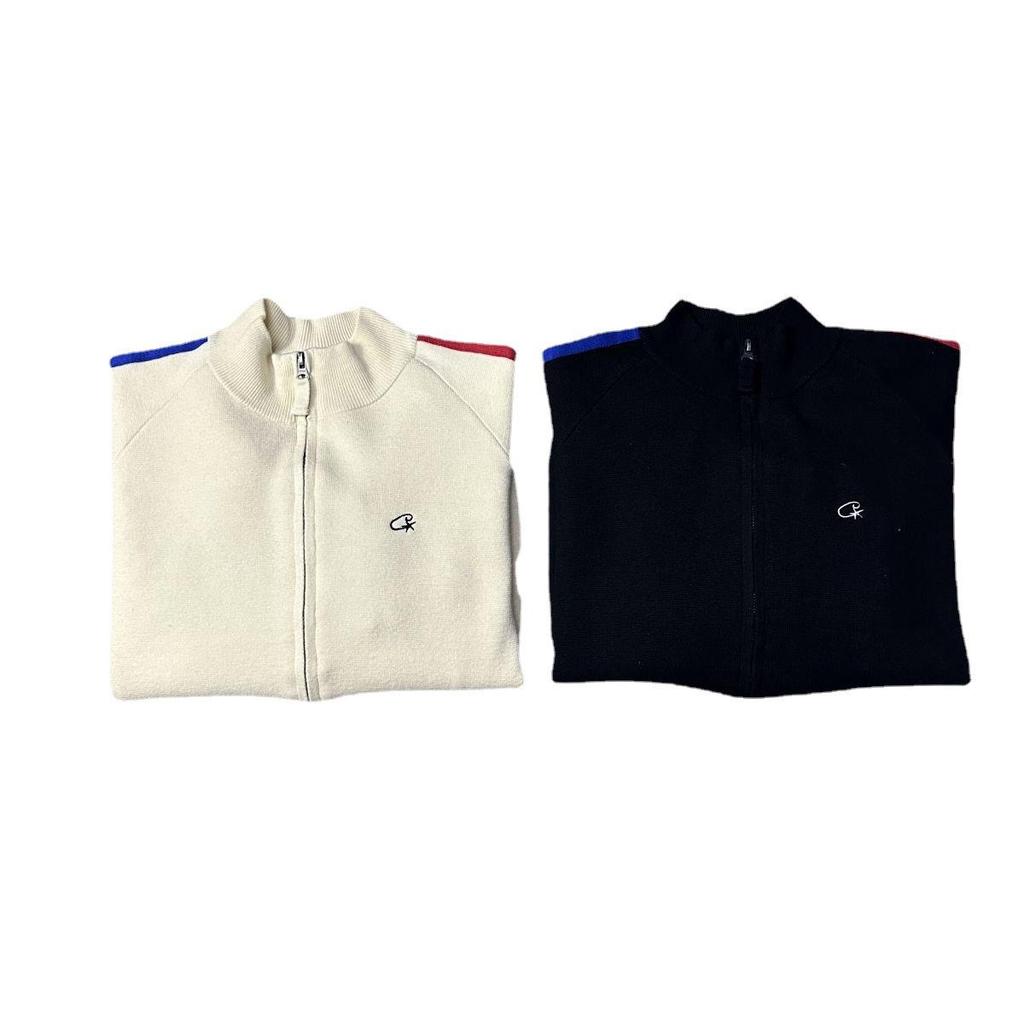 Corteiz Alcatraz Stand Collar Patchwork Jacket - Red/Blue