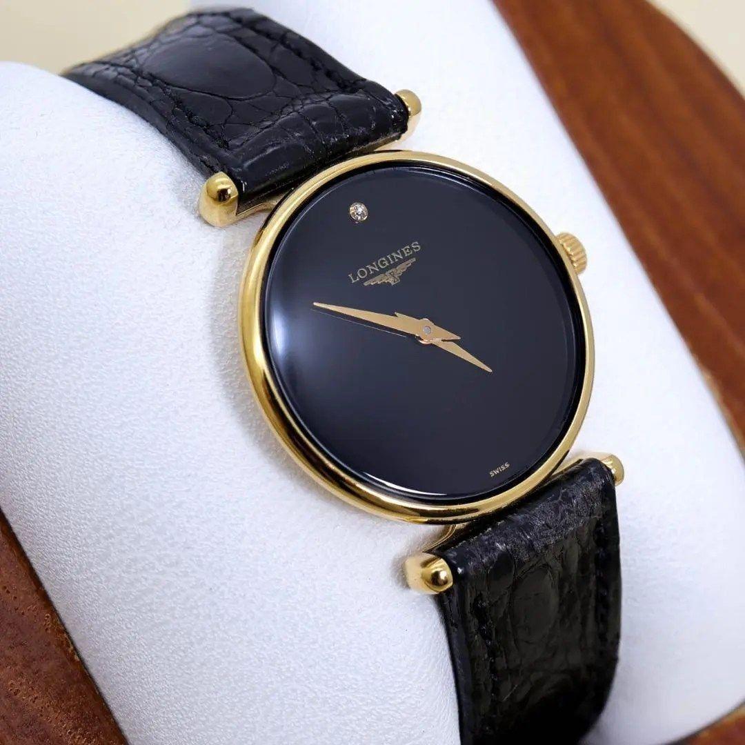 Б/У Операция LONGINES Grand Classic Часы Алмазный Черный 3134