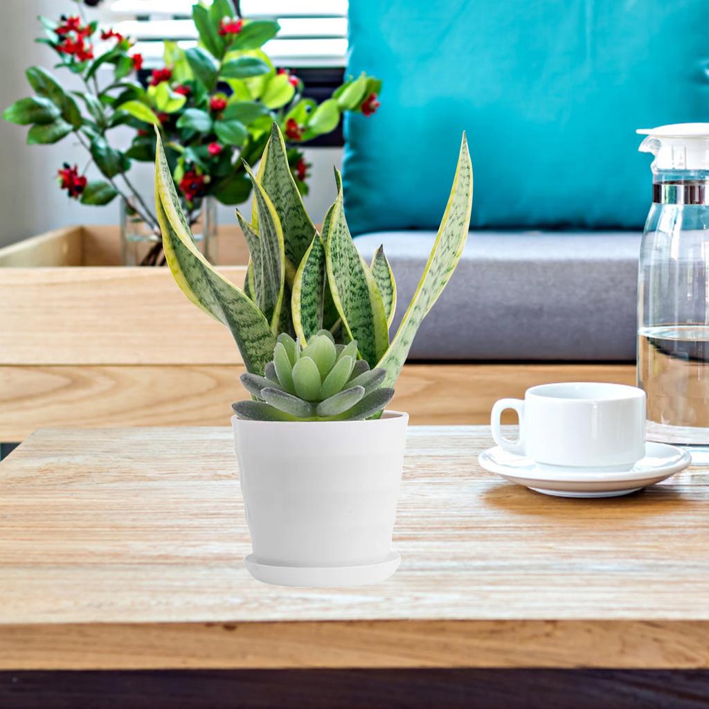 20 Pcs Simulated Succulents Fresh Style Design Plants Decorative Artificial Potted Fake DIY Simulation Mini Decorations Pe