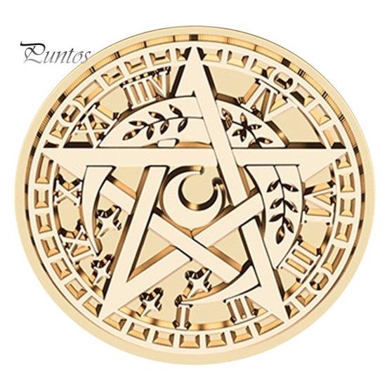 Handmade Letter Sealing Vintage European Magic Themed Wax Seal Stamp Head, Solid Brass Exquisite Wedding Invitation Engraved Head for Journal Envelope