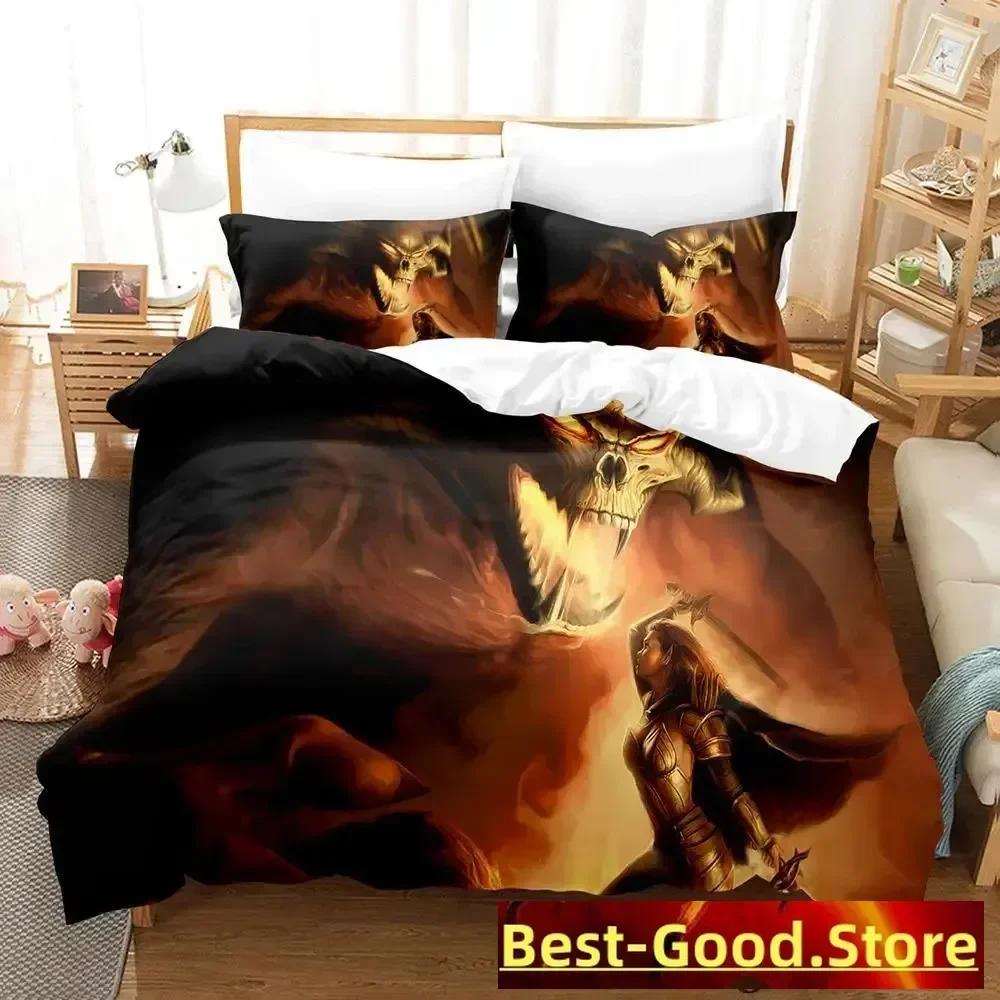 Demon Monster Satan Bedding Set Single Twin Printed Bed Set With Pillowcase Bed Duvet Cover Single Double Queen Super King Size