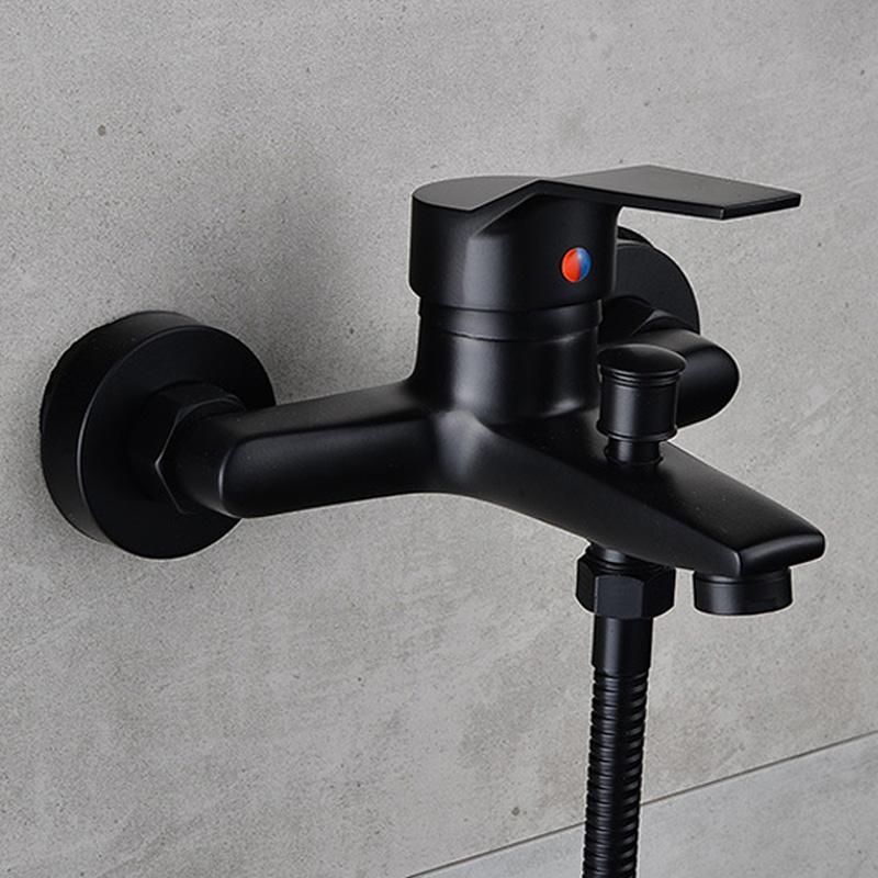 . Black Finish New Wall Mounted shower faucet Bathroom Bathtub Handheld Shower Tap Mixer Faucet  YT-5339-H