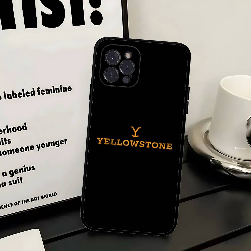 

Y-Yellowstone Logo Phone Case For IPhone 17 16 14 15 13 12 11 Pro Max Plus Silicone Soft Cover iPhone 12 pro