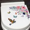 DIY Flowers Toilet Seat Beautiful Durable Wide Application Novelty Creative Sticker