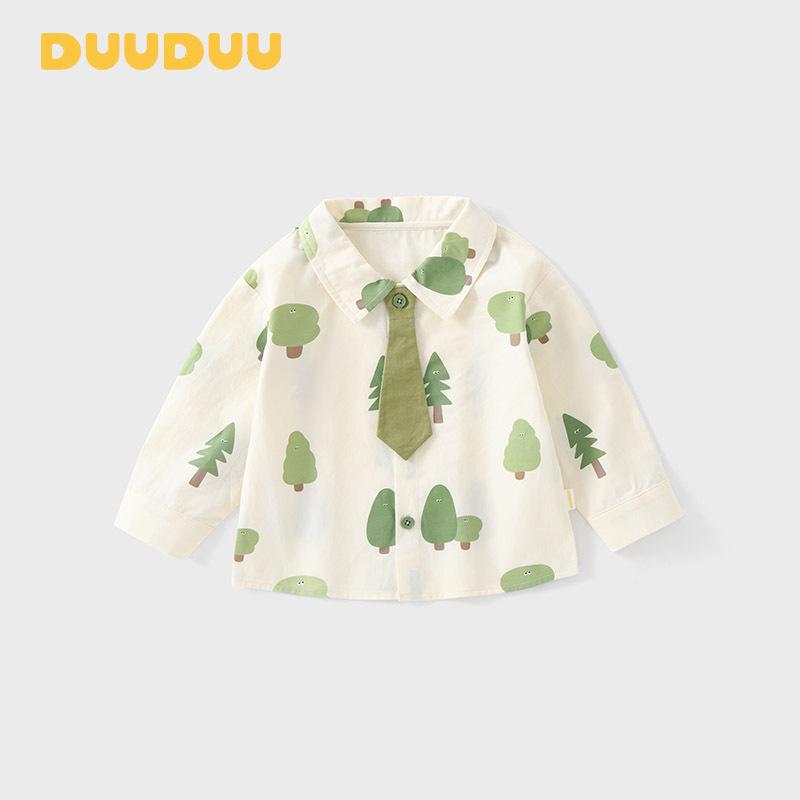 

DUUDUU 2026 New Style Boys Korean Long Sleeve Shirt - Spring/Autumn Toddlers Top 120 cm