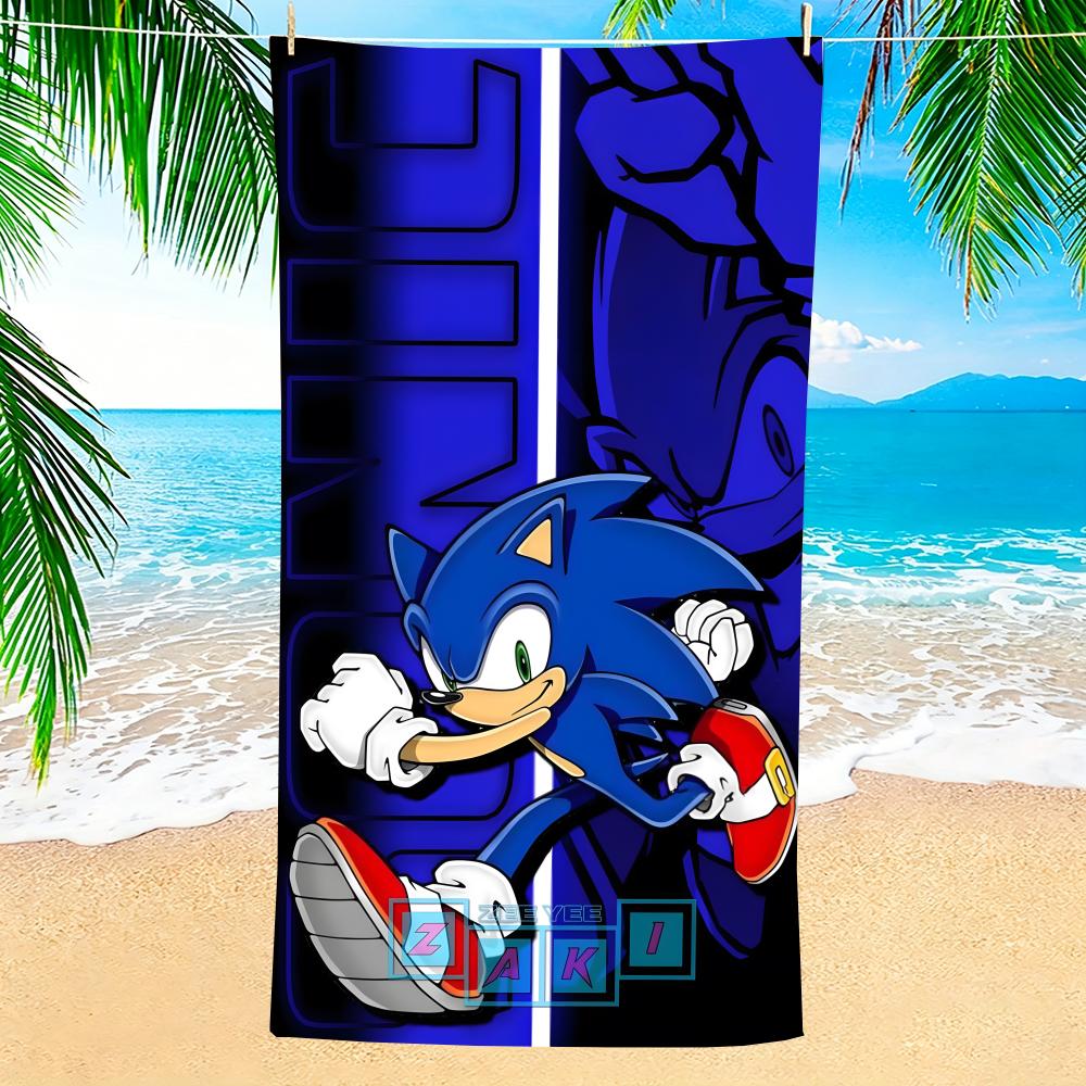 Game S-Sonic Soft Pool Gift For Travel Gym Shower Camping Quick Dry Sports Large Beach Towels