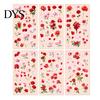 Floral Scrapbook Supplies 6 Sheets/Set Natural Flower Stickers, Waterproof PVC Plants Decals, Retro Stickers Transparent Decorative for DIY