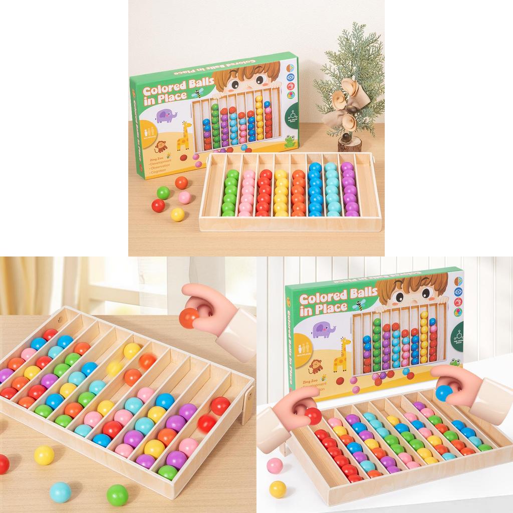 Wooden Color Sorting Game For Kids Educational Toy For Boys And Girls