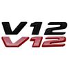 3d Chrome Black V12 Logo Letters Car Fender Emblem For Mercedes Benz Coil W220 CL 500 CL600 S600 V12 Badge Sticker Accessories