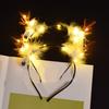 Glowing Christmas Reindeer Hair Hoop Headbands Hair Bands Party Decoration for Girls and Womens Photo Props