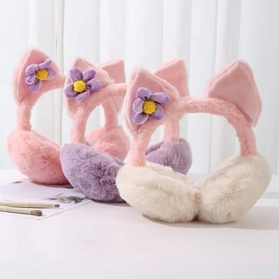 Creative Cute Cartoon Cat Rabbit Ear Warm Earmuffs Rabbit Ear Soft Ear Cover Plush Keep Warm Windproof Ear Cap Women