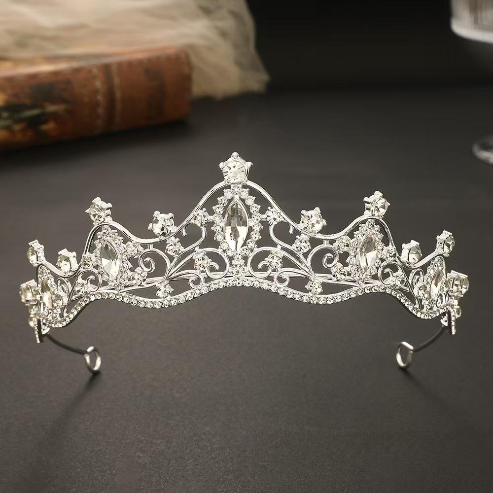 

Корона для невесты, повязка для волос, европейские и американские свадебные и праздничные аксессуары, простые головные уборы, корона из сплава на день рождения, украшение для волос