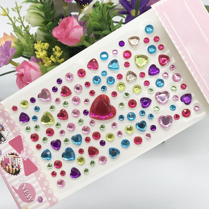 New Stickers On The Face Rhinestone Makeup Bright Face Art Sticker Children's Temporary Tattoo Rhinestone For Strasse Makeup