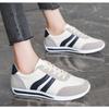 New Women Casual Walking Shoes Flat Lace Up Leather Flat-Bottomed Female Sneakers Vulcanized Shoes Plus Size 42