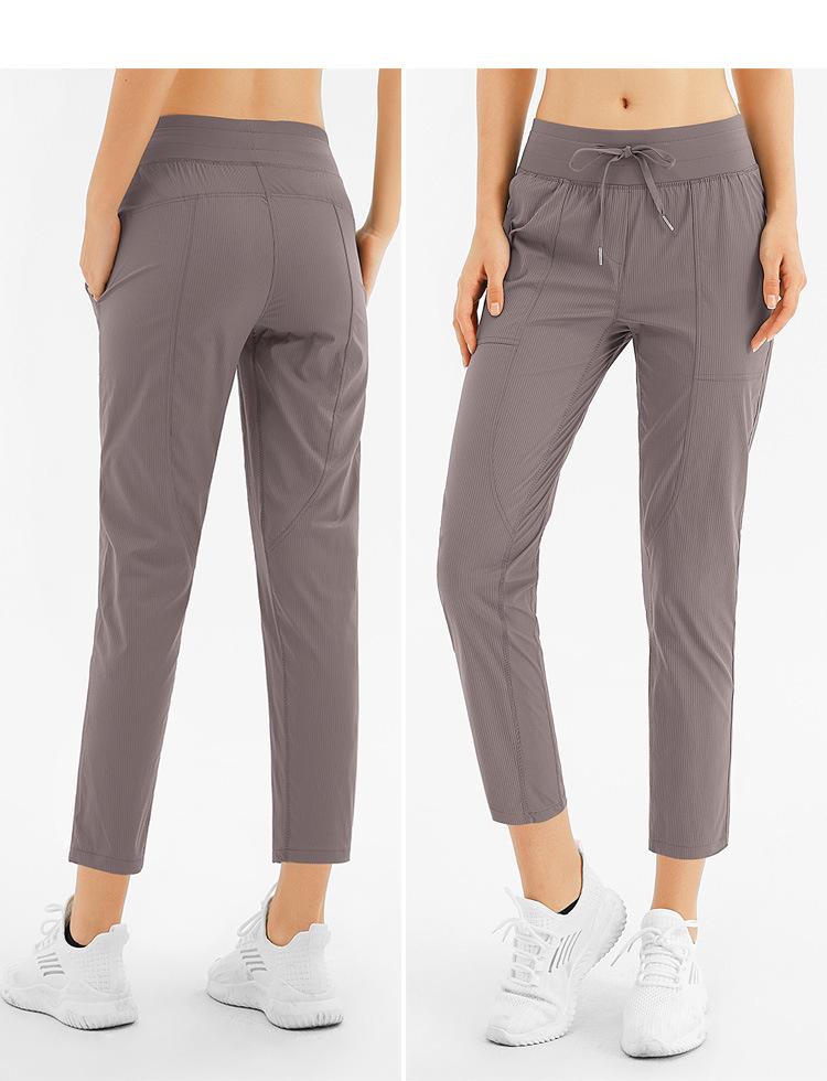 Lulu Damen Leichte Schnelltrocknende Fitnesshose mit Geradem Bein