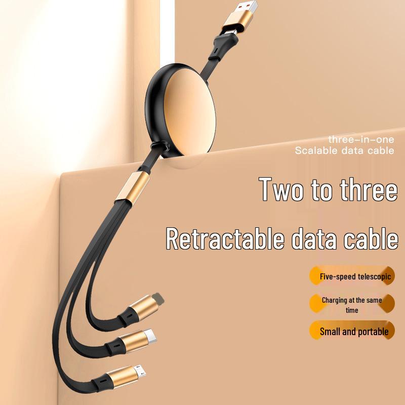 120W Ultra-Fast Charging 2-in-1 Cable: Compatible with Apple, Huawei, Android, & Type-C