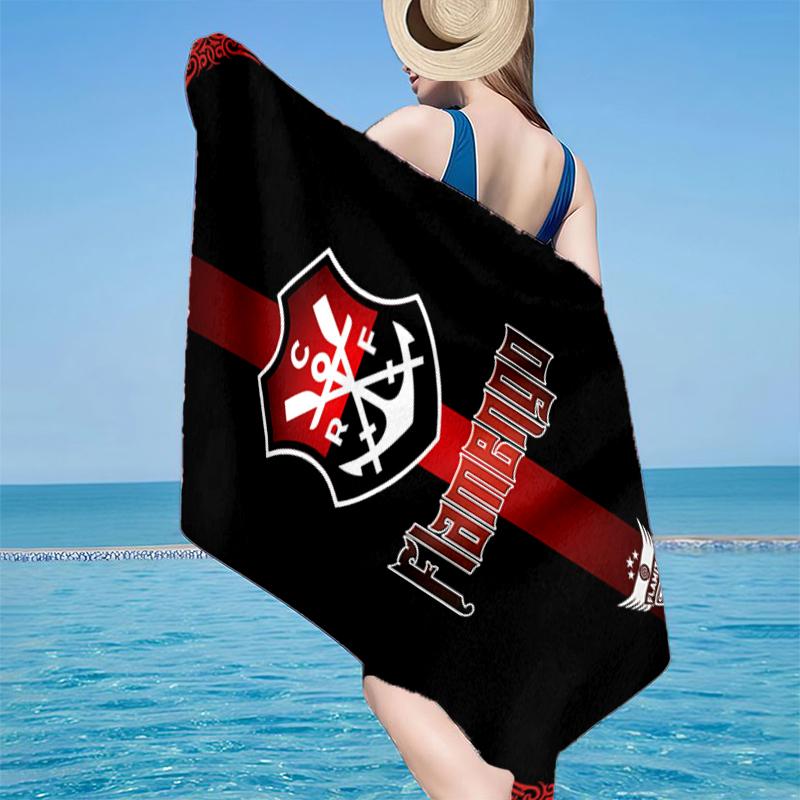 Serviette de plage Emblème de Club de Football, Microfibre Super Douce, Cadeau pour Elle/Lui, Anniversaire, pour Piscine, Plage, Voyage, Décoration d'Intérieur Cadeaux pour Fans
