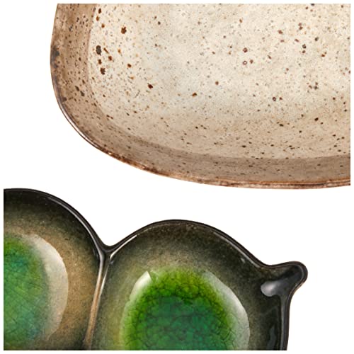 Ceramic Ai Sand-grained Powder-Grinded Pair Curry Set - 5233