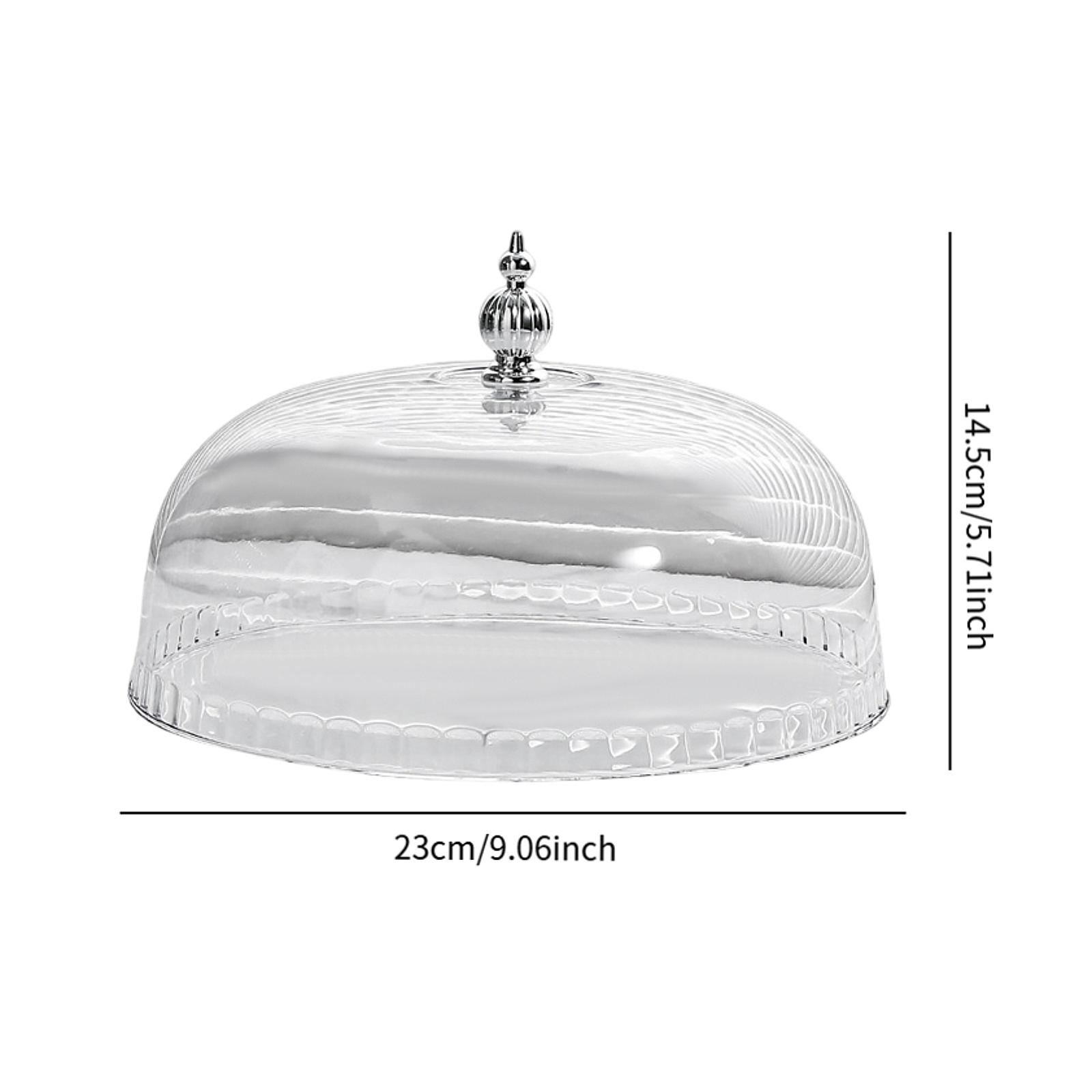 

Круглая крышка для торта, прозрачная крышка-купол для торта, верхняя ручка, кондитерский дисплей-клош для вечеринки, свадьбы, пикника, крышка для десертной сервировочной тарелки