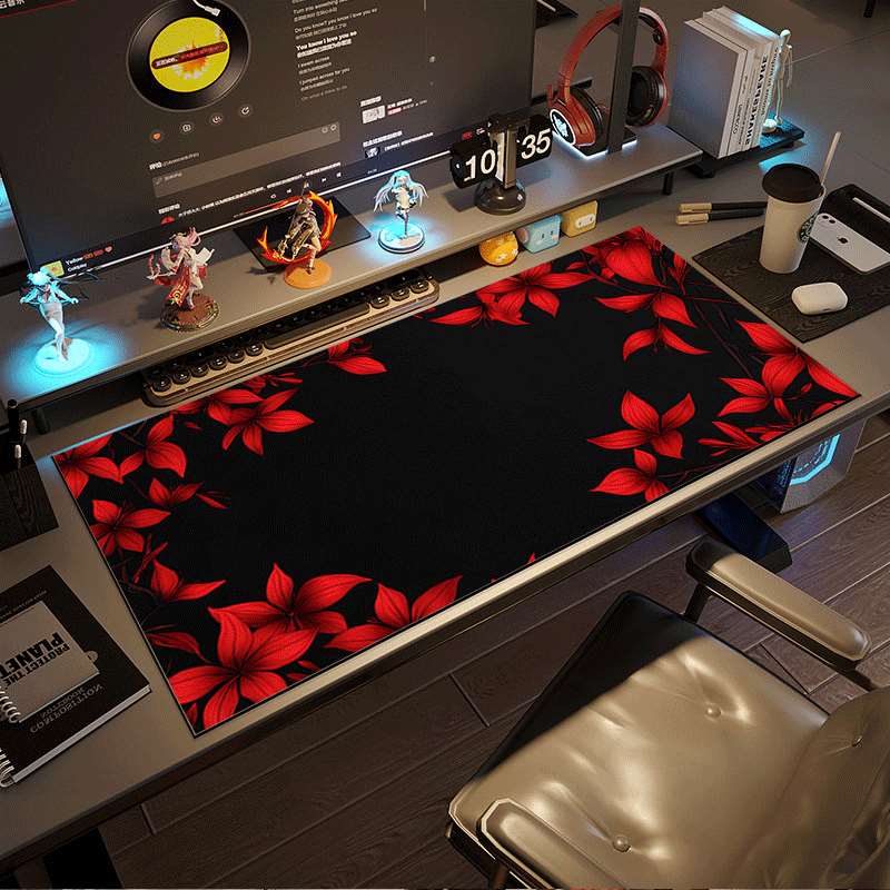 Desk Cover Gaming Mouse Pad Cloth Surface Non Slip Rubber Base Large Desk Mat for PC Laptop Keyboard Office Setup