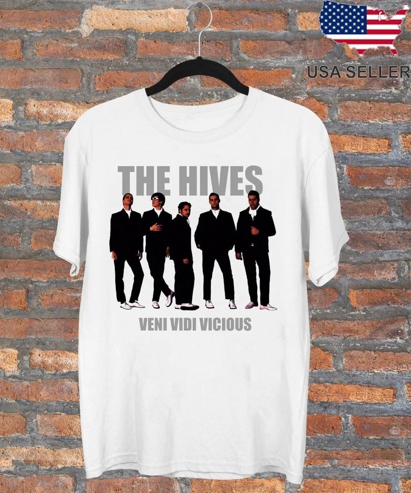 The Hives Band Veni Vidi Vicious White Cotton T Shirt Full Size S-5XL OB1045 Unisex T-Shirt S