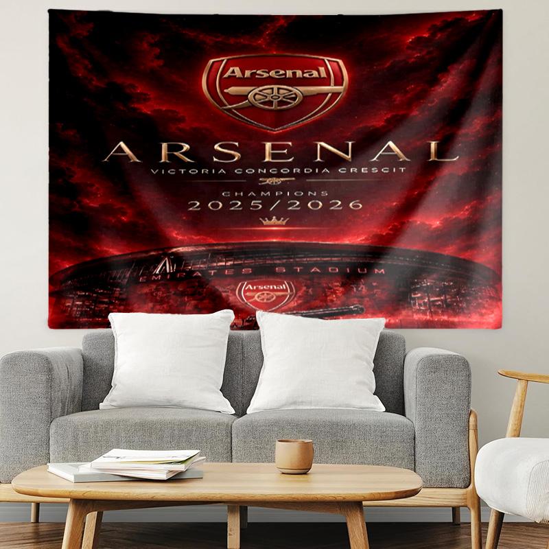 Arsenal F.C Print Tapestry, Lightweight Wall Hanging, for Bedroom, Dorm, Living Room, Home Art Decor - Birthday Christmas Gift for Friends