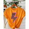 Camisetas de Verano para Mujer con Estampado de Leopardo Neón Rayo 16 Colores Moda Callejera Manga Corta Tops Casuales para Exteriores Camisetas para Hombre y Mujer Top