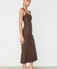 Masimodutti Cotton Blend Strap Midi Dress