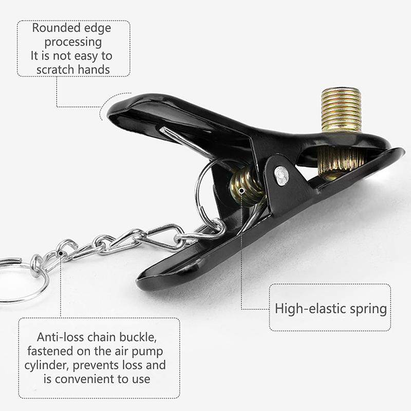 2Pcs Tire Inflator Nozzle Bike Pump Nozzle Multi-Use Connector For Head Bike Pump Head Pump Adapter Bicycle Converter