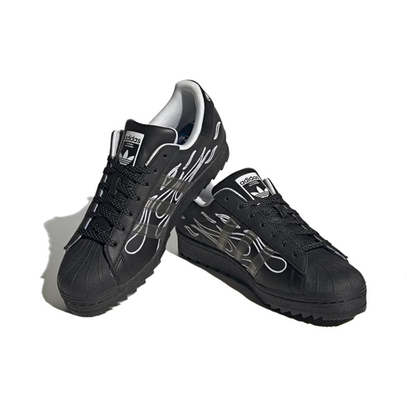 Adidas No Sleep Rave Club X Adidas Superstar Ripple 'Core Black' Sneakers ID2176