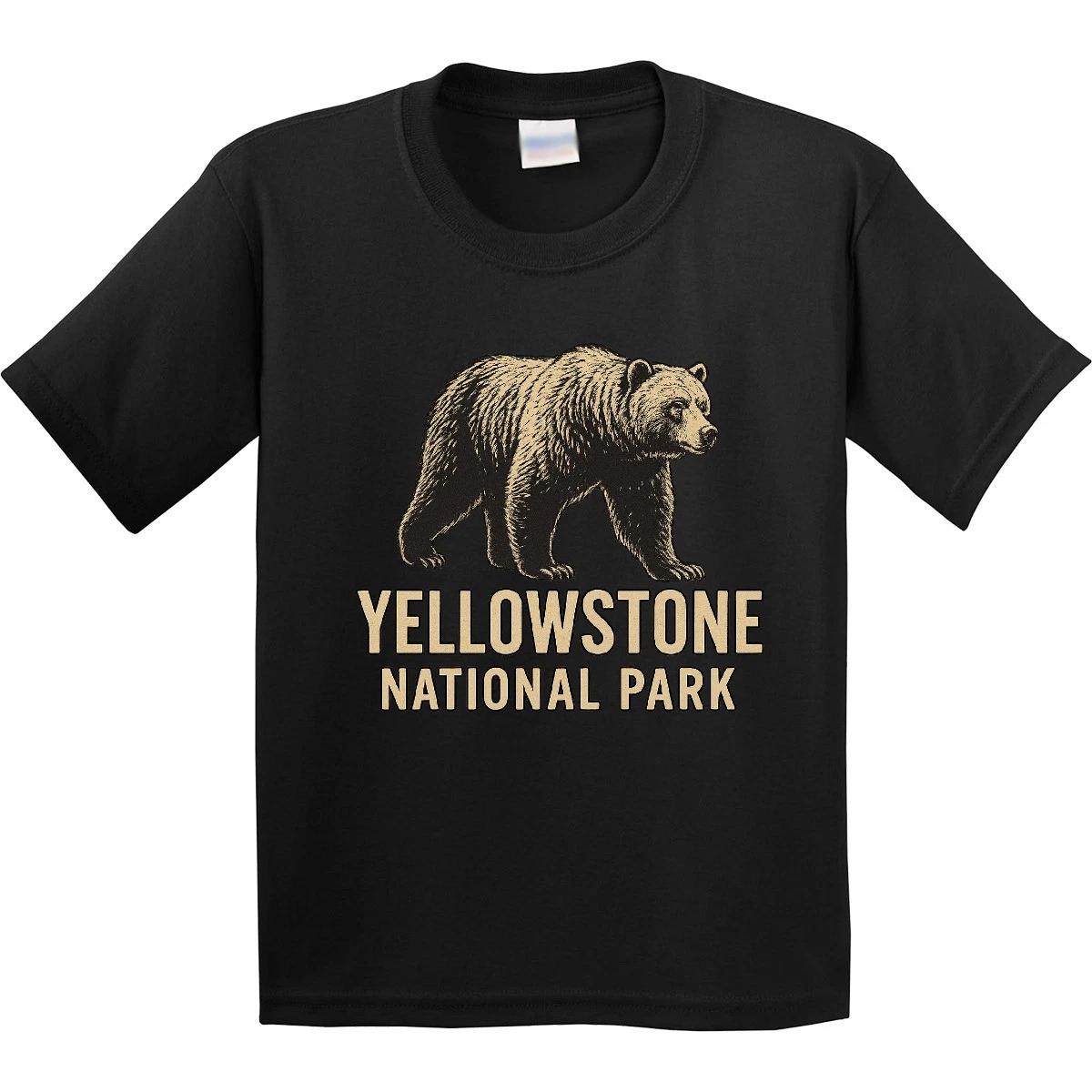 Inktastic Yellowstone National Park Bear Illustration Youth T-Shirt Adventure 160